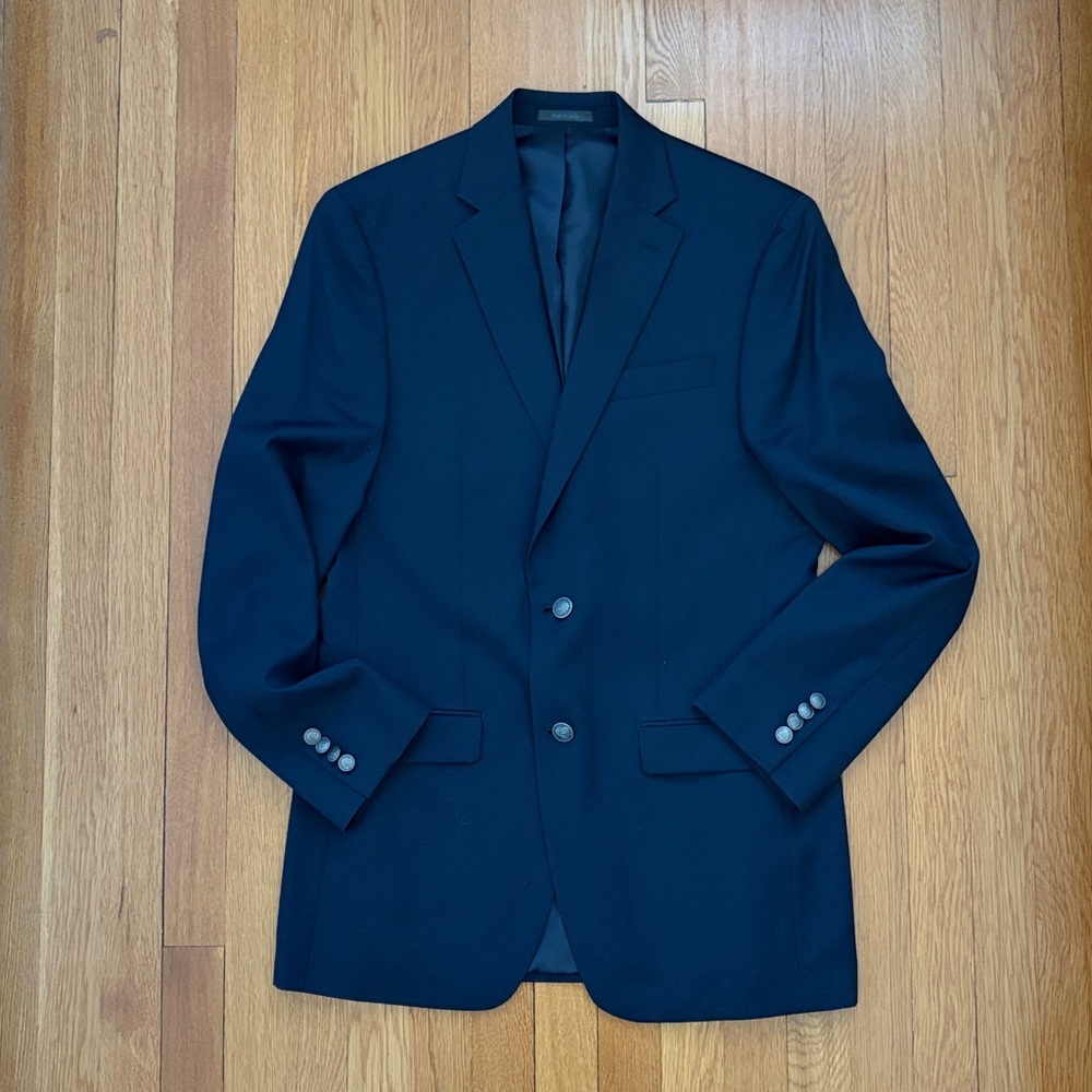 Michael kors men blue blazer metal buttons like new 38L